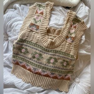 anthropologie knit vest